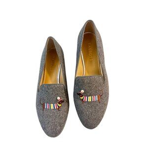 Talbots Ryan Novelty Loafers - Embroidered Holiday Dachshund 8.5